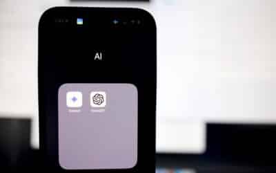 a close up of a cell phone with an ai button